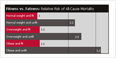 Fitness vs Fatness graph