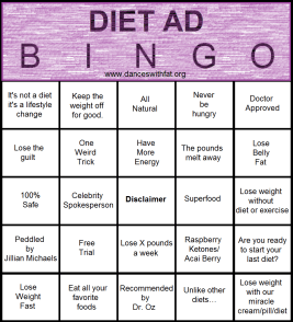 Diet Ad Bingo