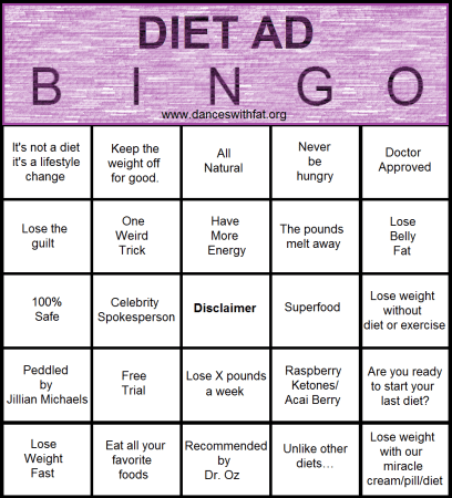 Diet Ad Bingo