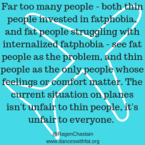 fatphobia while flying