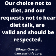 no diet talk